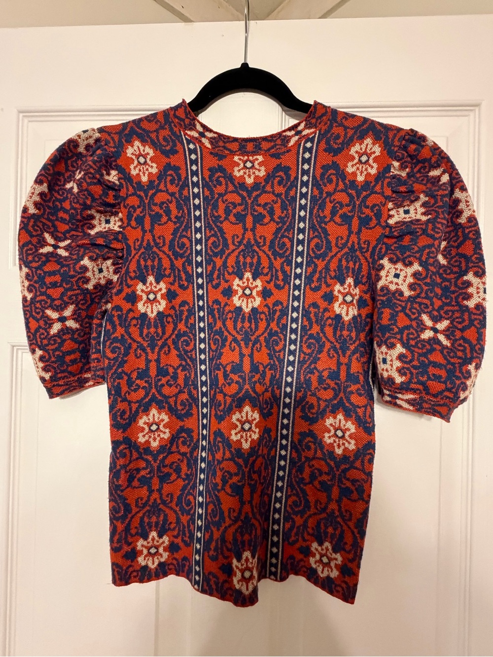 Flying Tomato Lavender and Rust Knit Top